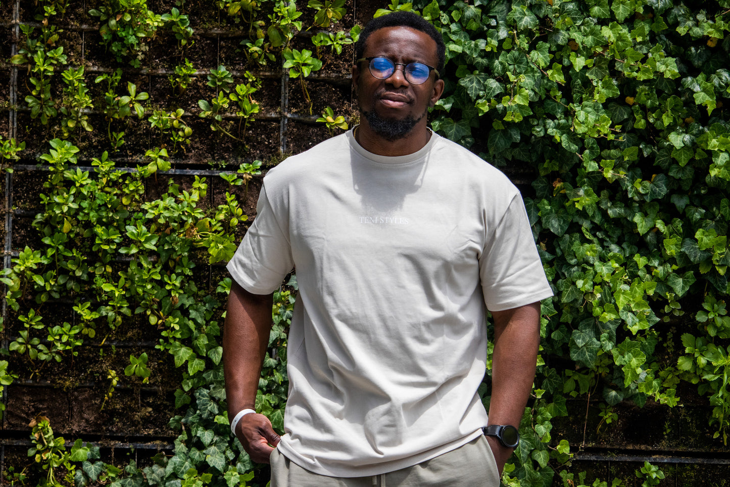 Men's Round neck T-shirt~ Cream