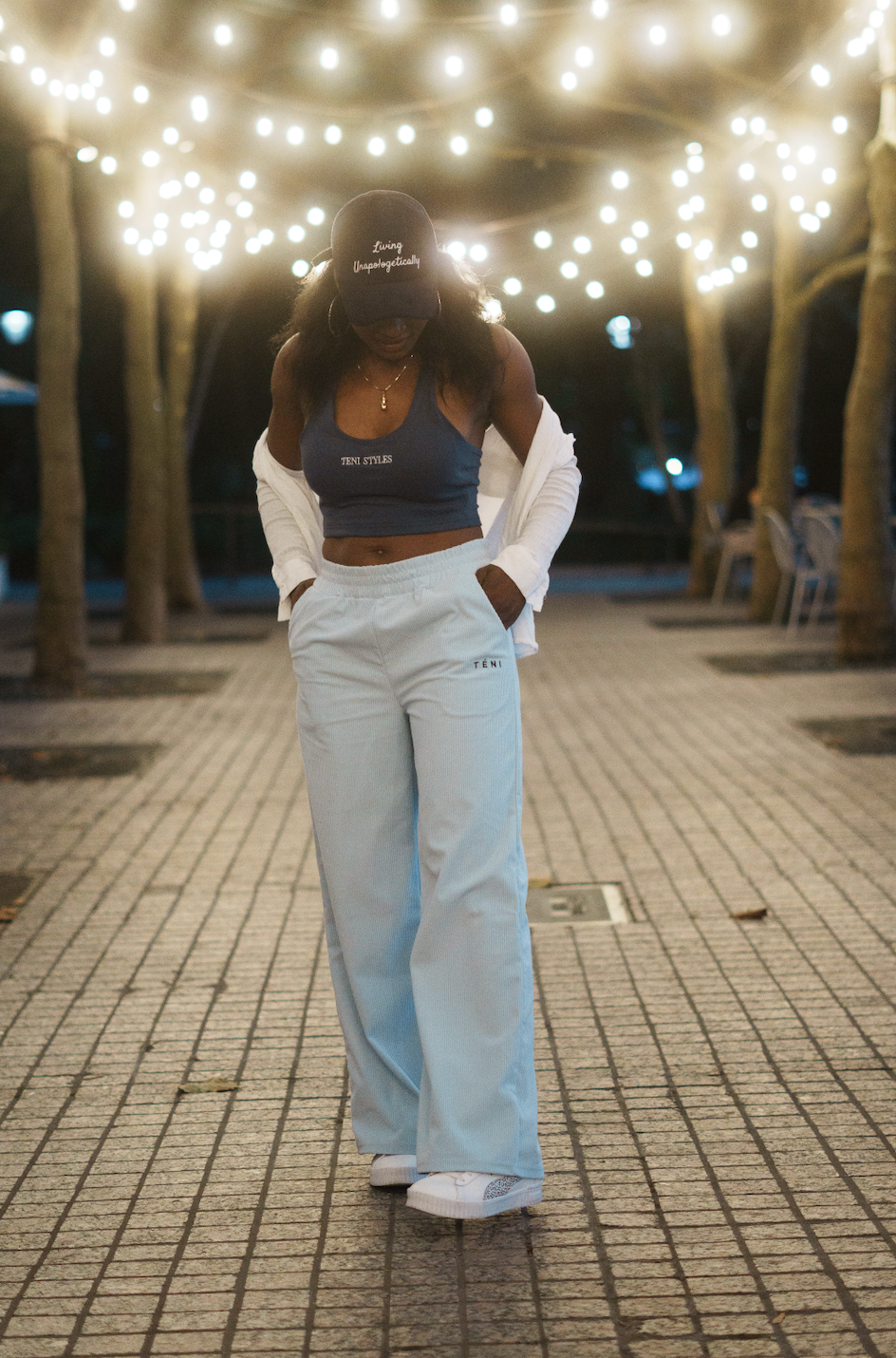 Corduroy Baby Bleu Pants: Women