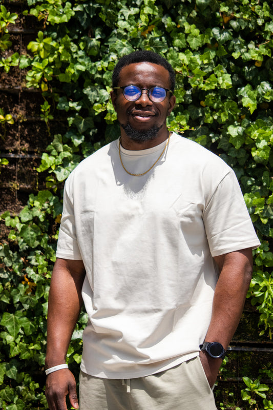 Men's Round neck T-shirt~ Cream