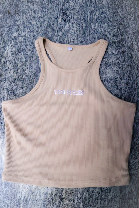 Crop Tank top~ Beige