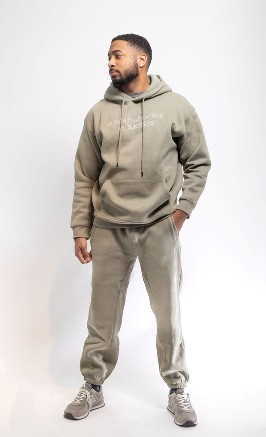 Olive Embroidered Hoodie