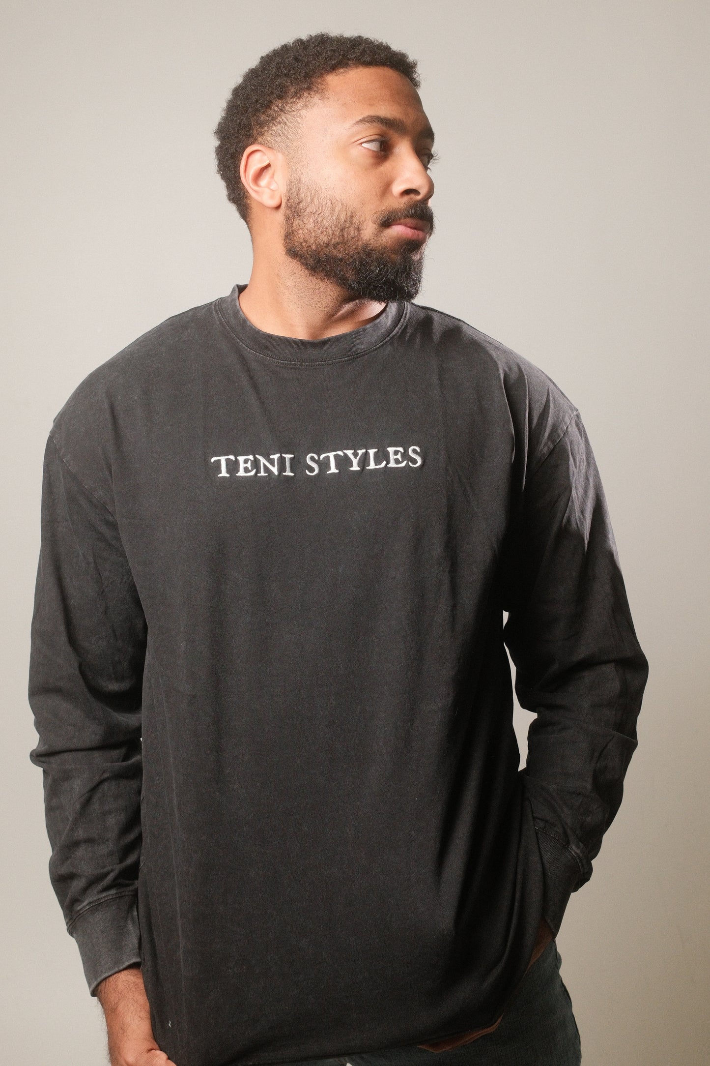 Teni's Ash Black Long Sleeve (Men)
